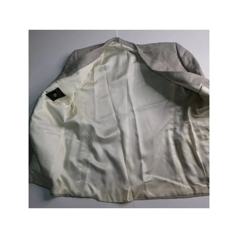 Hart Schaffner & Marx silk, silfino sport coat, 40R, light gray herringbone